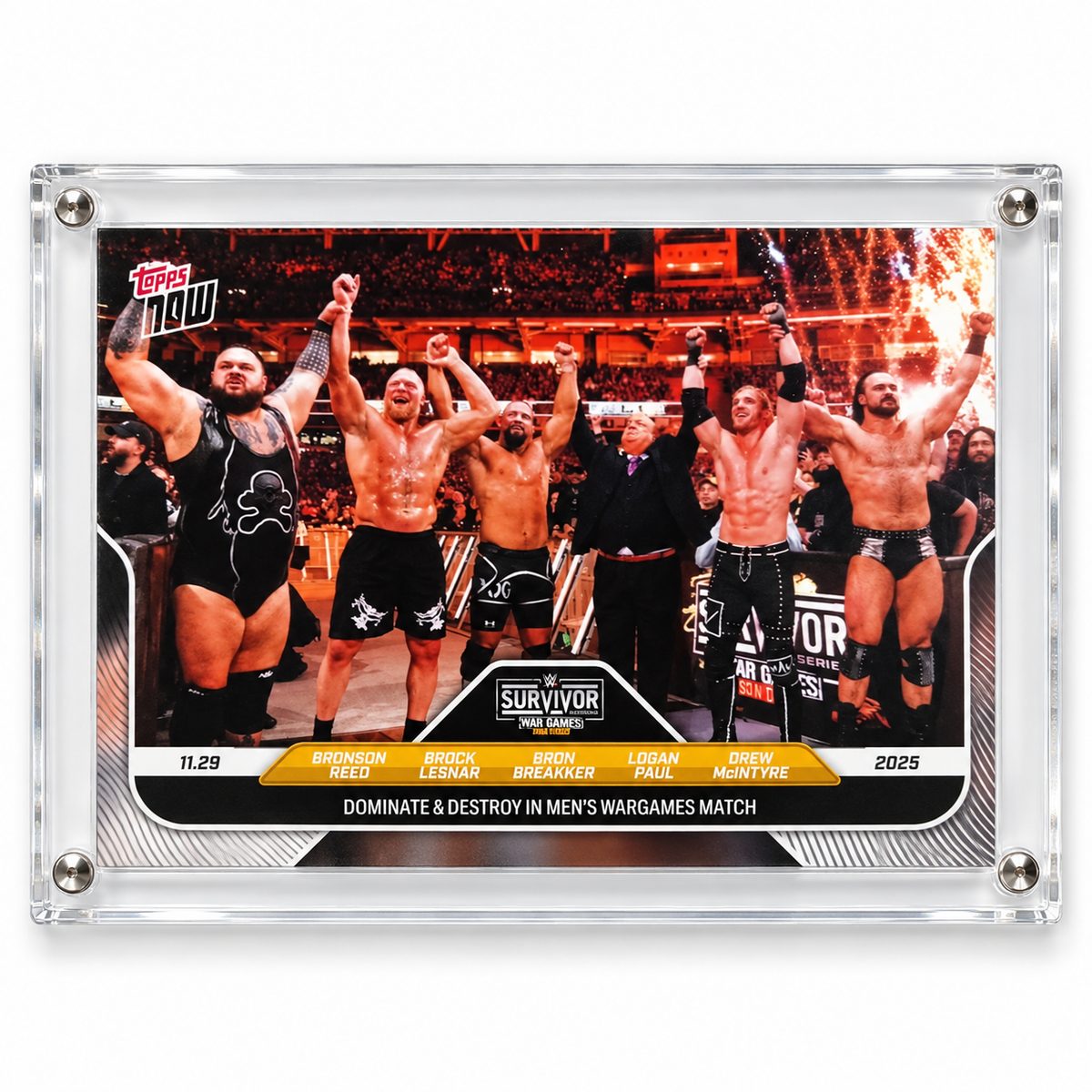 WWE- SURVIVOR- 5 IN 1 CARD — front side
