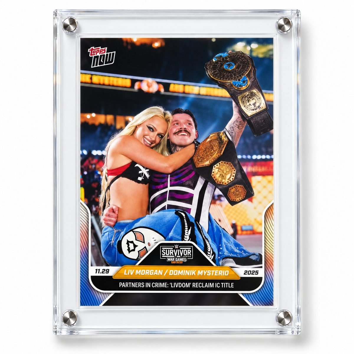 WWE SURVIVOR- LIV MORGAN / DOMINIK  MYSTERIO — front side