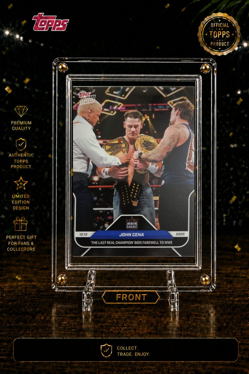 JOHN CENA - FAREWELL CARD - THE LAST REAL CHAMPION BIDS — front side