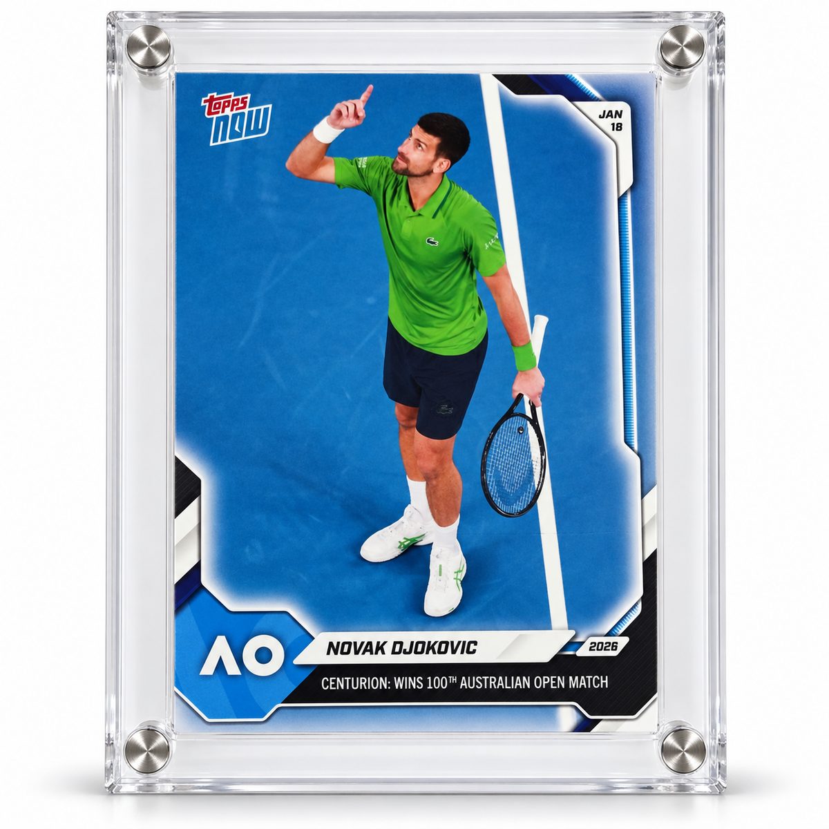 NOVAK DJOKOVIC - CENTURION WINS 100TH - OPEN MATCH  — front side