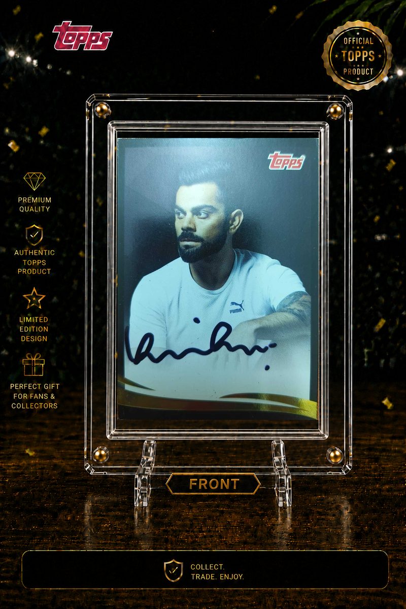 Virat Kohli - Autograph card - Genuine / Original  Autograph  — front side