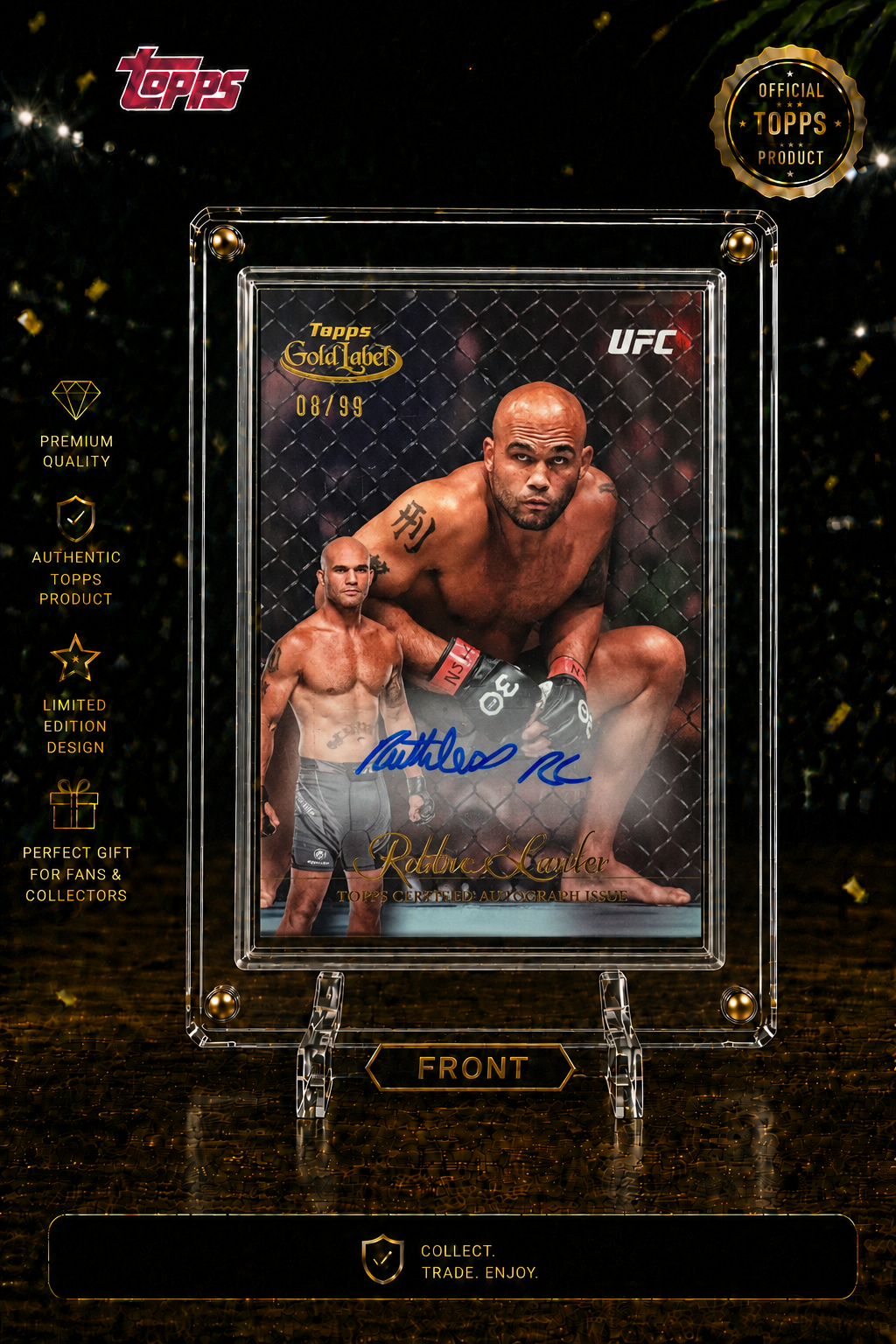 Topps Gold Label- Numbered cum Autograph Card- 08/99