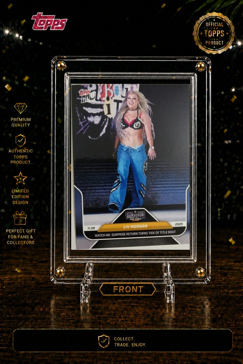 WWE SURVIVOR- LIV MORGAN TOPPS NOW CARD — front side
