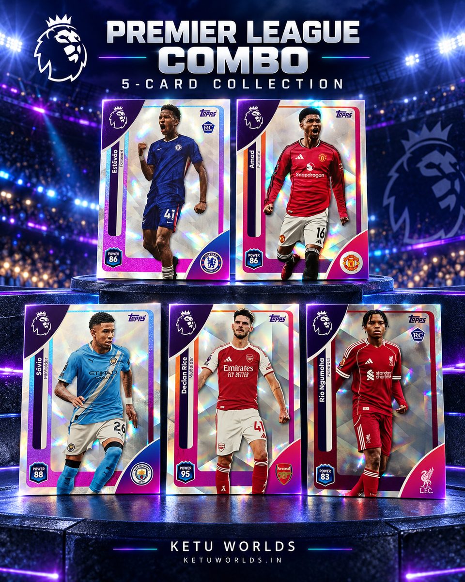 Topps Premier League 2026- Image Variant Combo- 5 Card  — front side