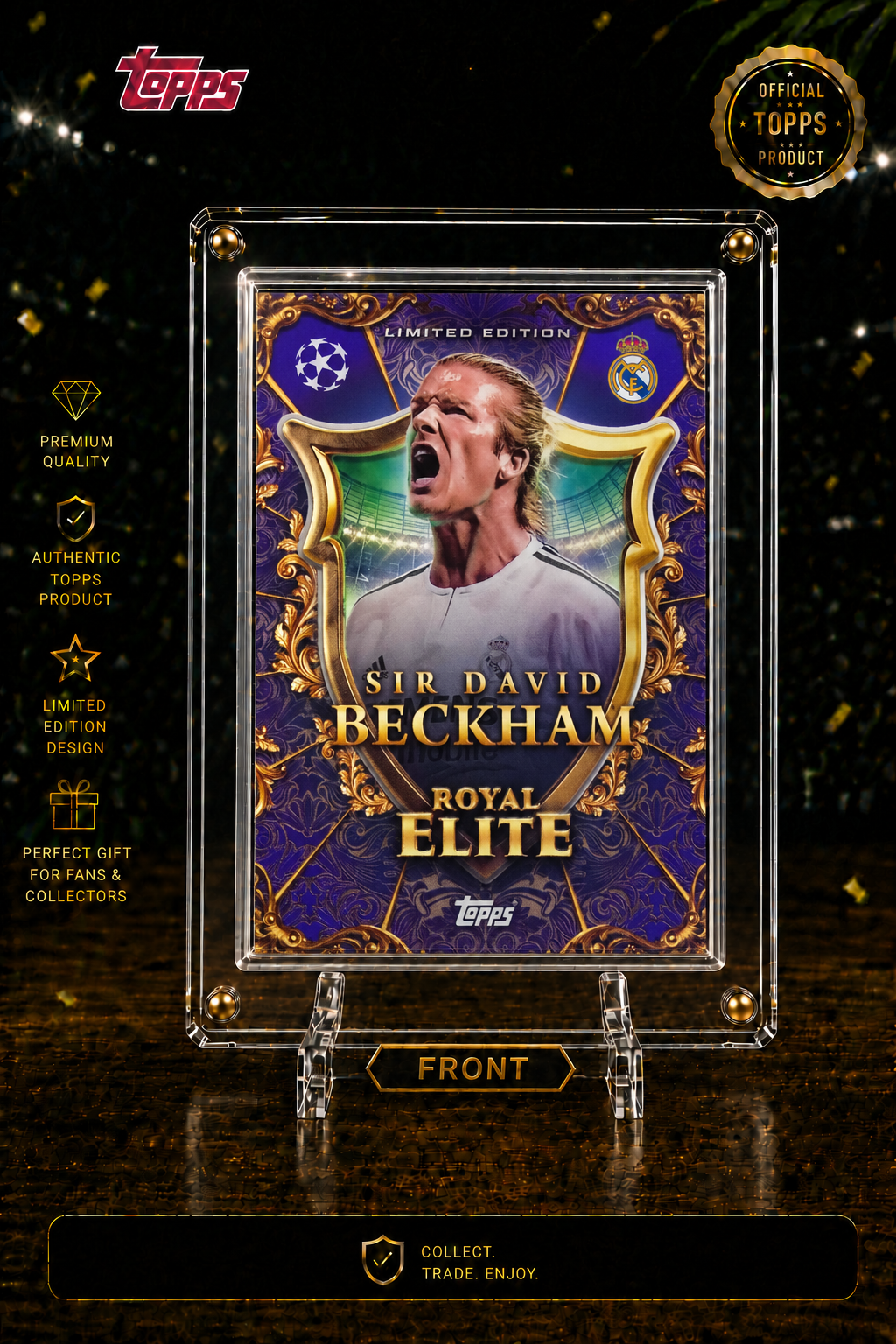 SIR DEVID BECKHAM - ROYEL ELITE CARD- LIMITED EDITION 