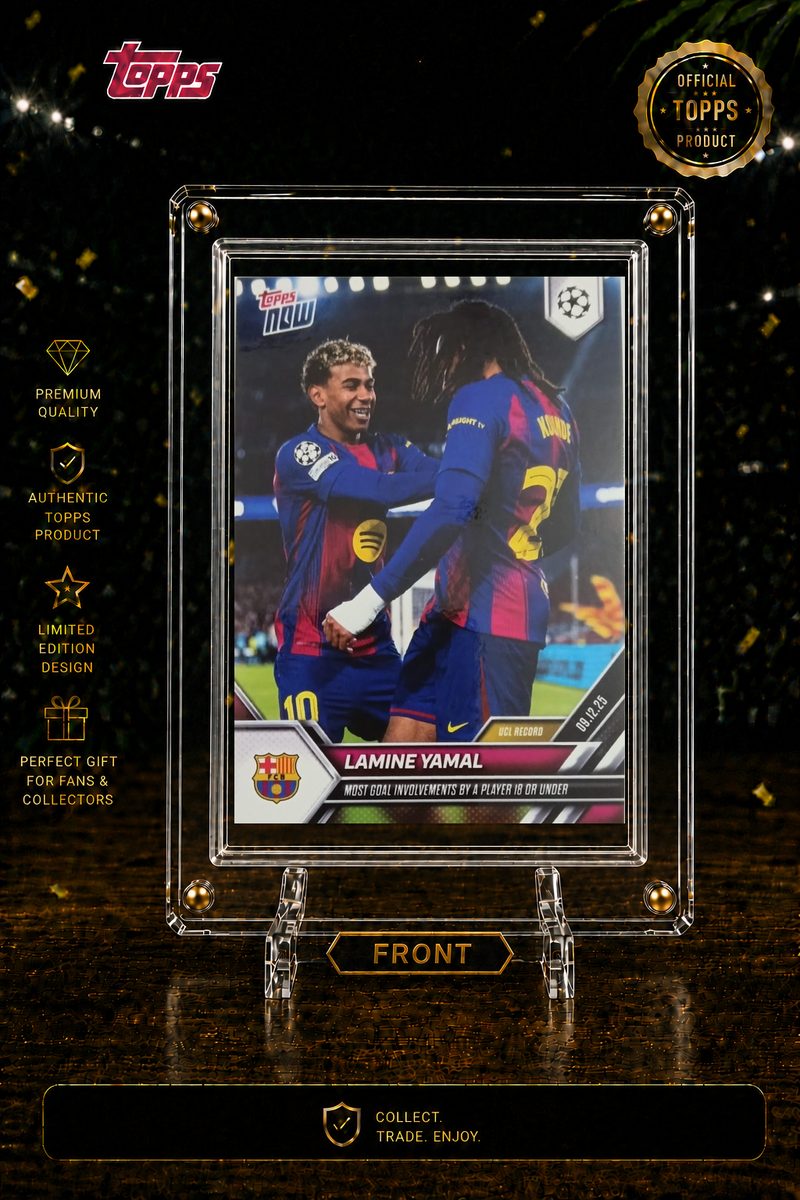 LAMINE YAMALA - TOPPS NOW CARD — front side