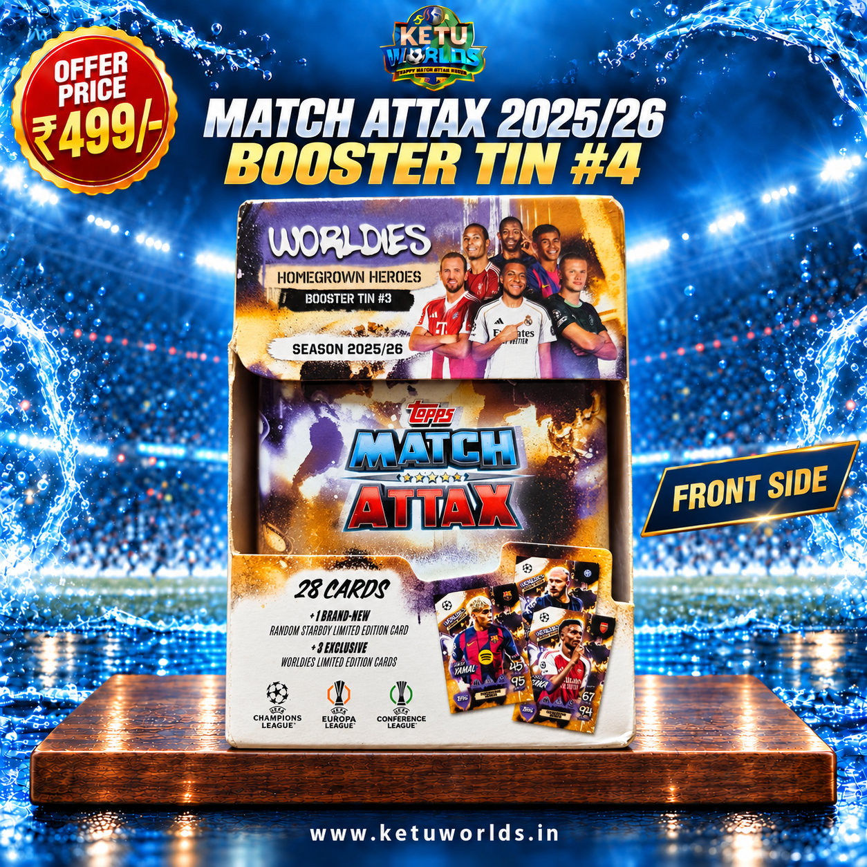 Match Attax 2025.26 Booster Tin- 4  — front side