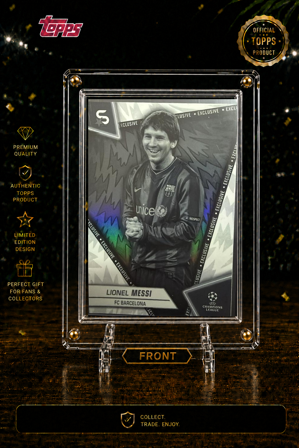 LIONEL MESSI - FROM BACK EDITION CHROME CARD 