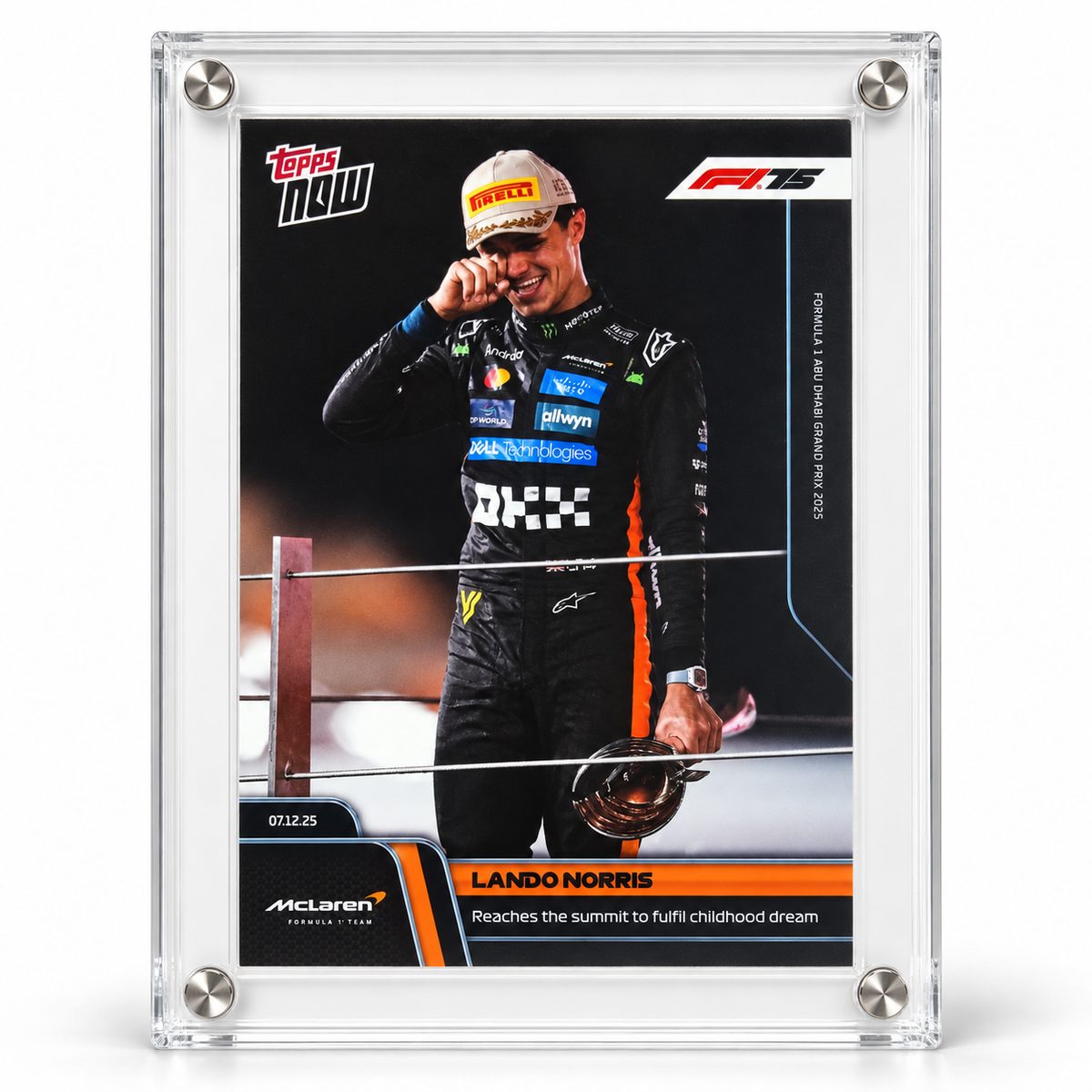 LANDO NORRIS - TOPPS NOW CARD — front side