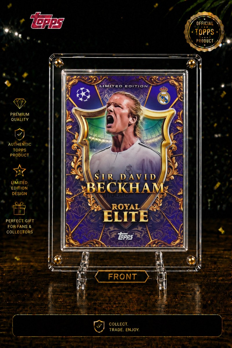 Sir David Beckham Royal Elite limited edition framed card from the Ketu Worlds vault